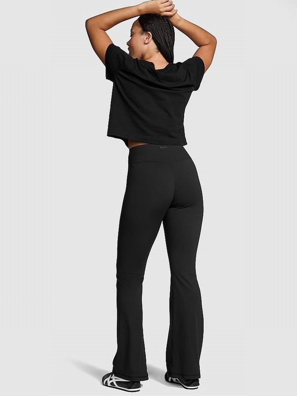 Black Victoria Secret Relay Compression FlaLeggings Leggings | WFQTN7259