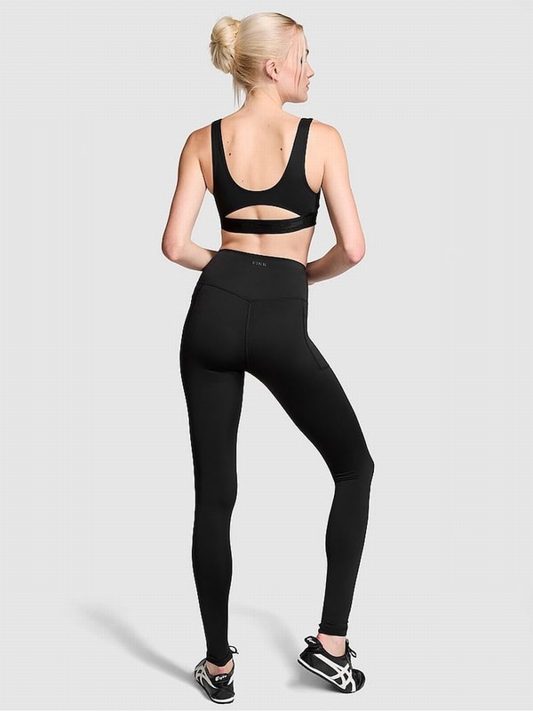 Black Victoria Secret Relay Compression Leggings | OKGUE1295