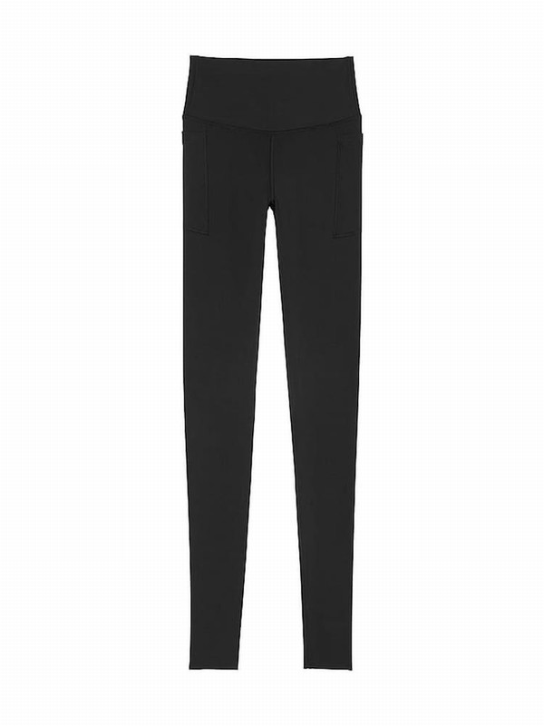 Black Victoria Secret Relay Compression Leggings | OKGUE1295
