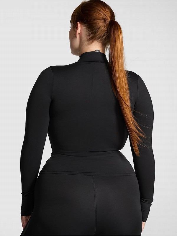 Black Victoria Secret Relay Sports Full Zip Jackets | XZOQB2691