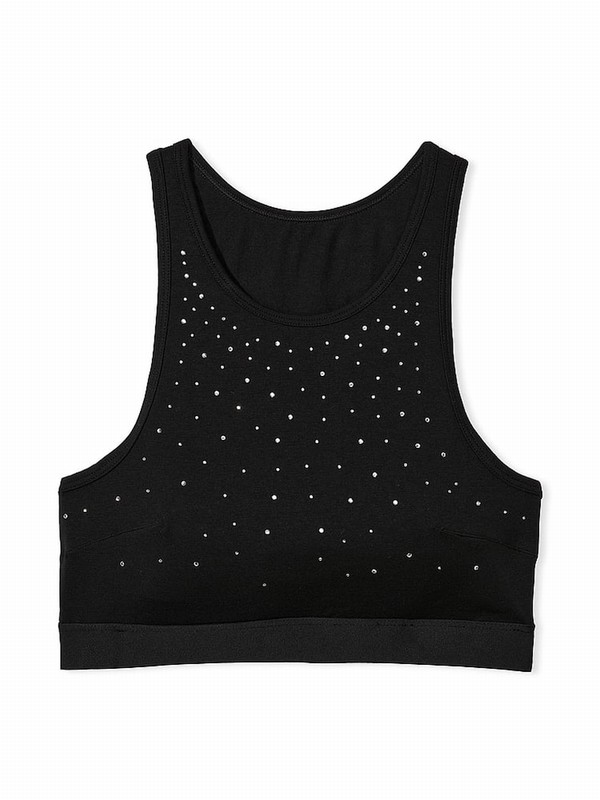 Black Victoria Secret ScatteShinelette Low Impact Bras | PBQTZ2940