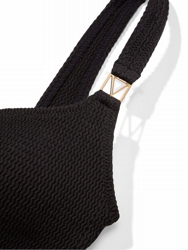 Black Victoria Secret Sccop Bikini Top | TYWFV3594