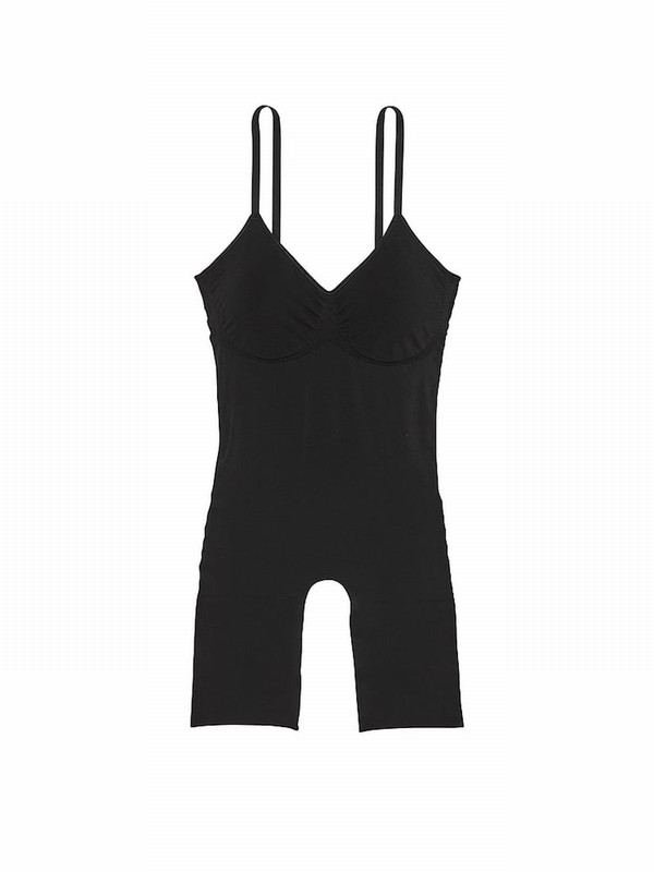 Black Victoria Secret Seamless Shaping™ Mid Thigh Bodysuit Lingerie | LHWGN6379