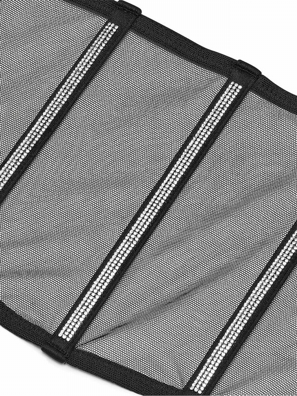 Black Victoria Secret Sheer Shine Corset Suspenders Lingerie | GRUKE5364