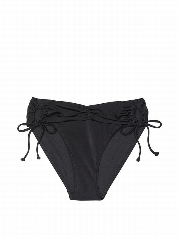 Black Victoria Secret Shine Brief Bikini Bottom | TSWPE7283