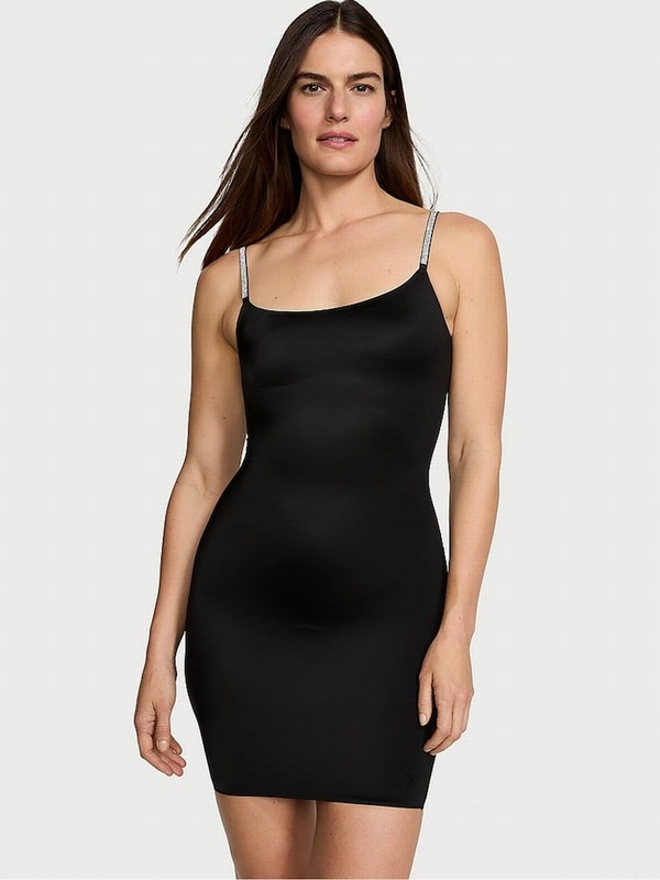Black Victoria Secret Shine Shaping Slip Nightwear | TNIRZ3507