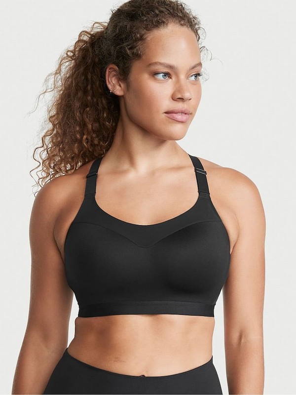 Black Victoria Secret Smooth Lightly Lined High Impact Bras | MBIJV9487
