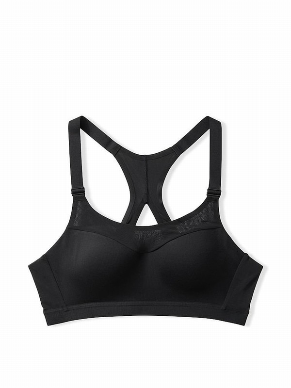 Black Victoria Secret Smooth Lightly Lined High Impact Bras | MBIJV9487