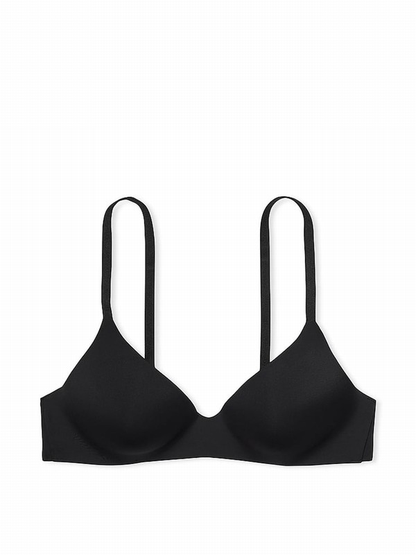 Black Victoria Secret Smooth Non WiLightly Lined Bras | LZQDA2638