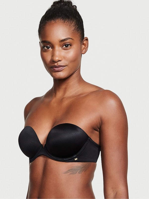 Black Victoria Secret Smooth Strapless Multiway Bras | SZNFI2485