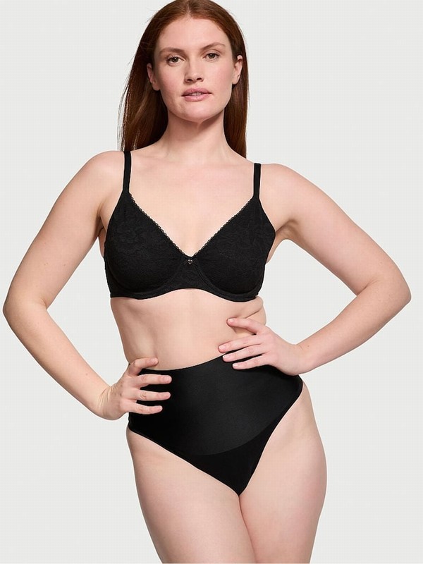 Black Victoria Secret Smooth Thong Shaping Lingerie | GQBPN8492