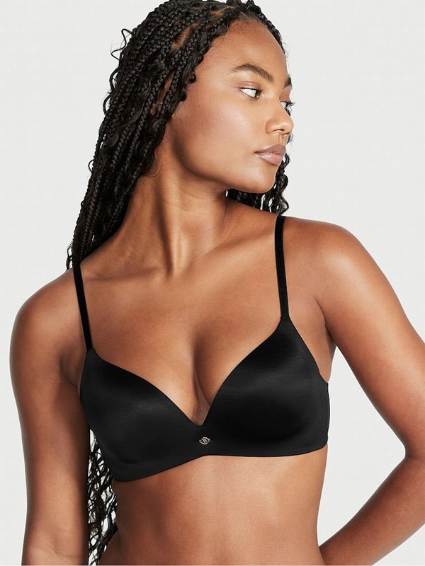 Black Victoria Secret So Obsessed Non WiPush Up Bras | YVUEF3059