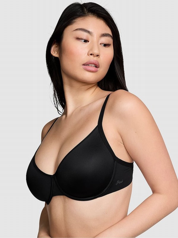 Black Victoria Secret Soft Stretch Unlined Scoop Bras | MJYLP6530