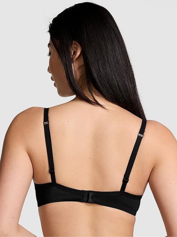 Black Victoria Secret Soft Stretch Unlined Scoop Bras | MJYLP6530