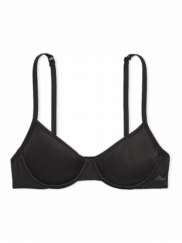 Black Victoria Secret Soft Stretch Unlined Scoop Bras | MJYLP6530
