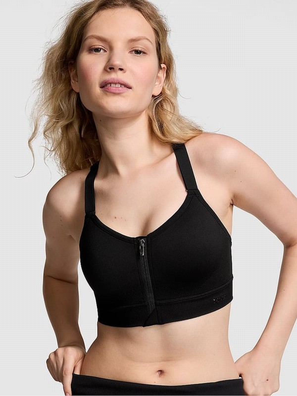 Black Victoria Secret Sports Sports Bra | YXGFQ0689