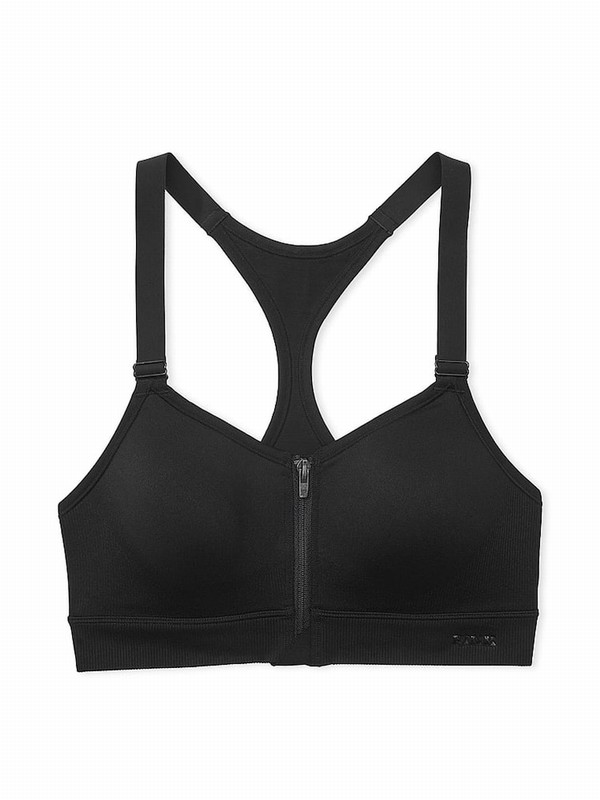 Black Victoria Secret Sports Sports Bra | YXGFQ0689
