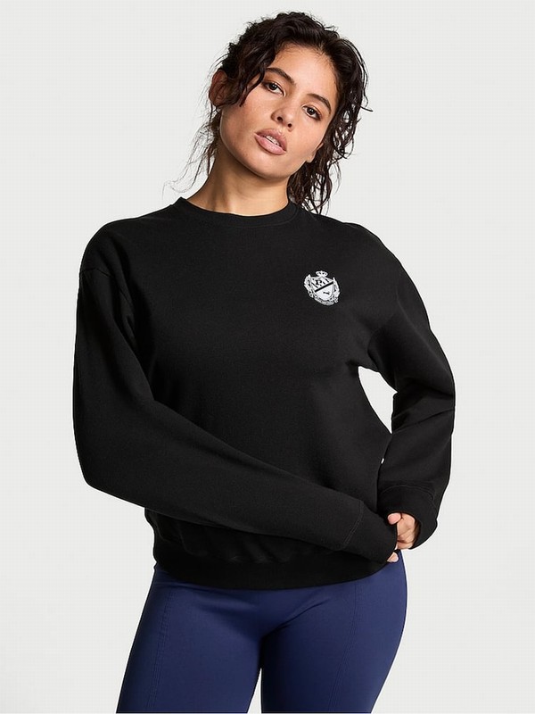 Black Victoria Secret Sweatshirt Sweatshirts | XUHAT2534