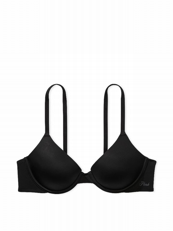 Black Victoria Secret T Shirt Bras | IYXEB7634