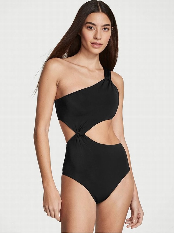 Black Victoria Secret Twistsuit Swimsuits | ORQCV7896