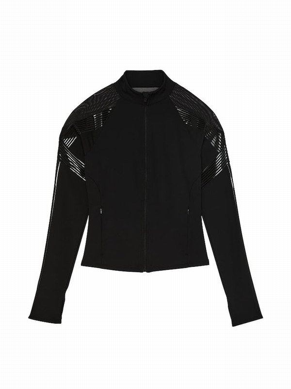 Black Victoria Secret VSX Elevate™ Contour Jackets | DUWKF8142