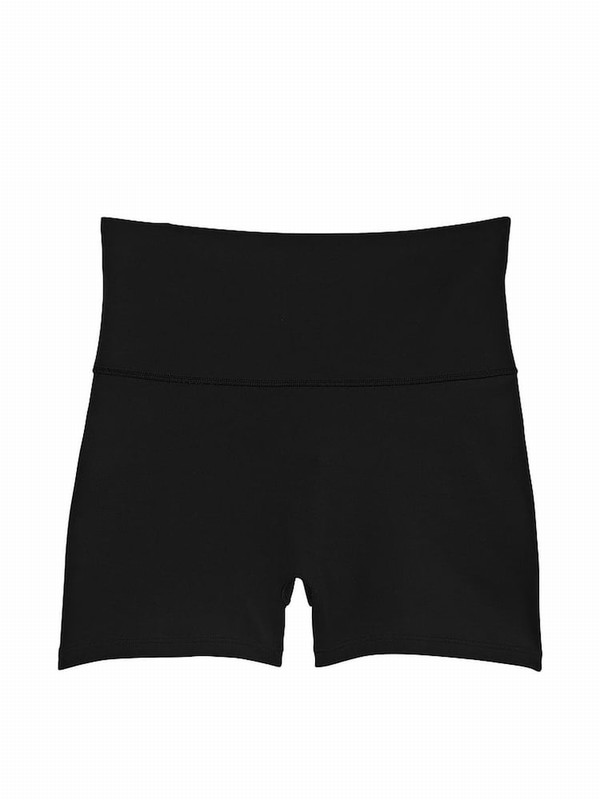 Black Victoria Secret VS Elevate High Rise Bike Shorts | FJIAD9647