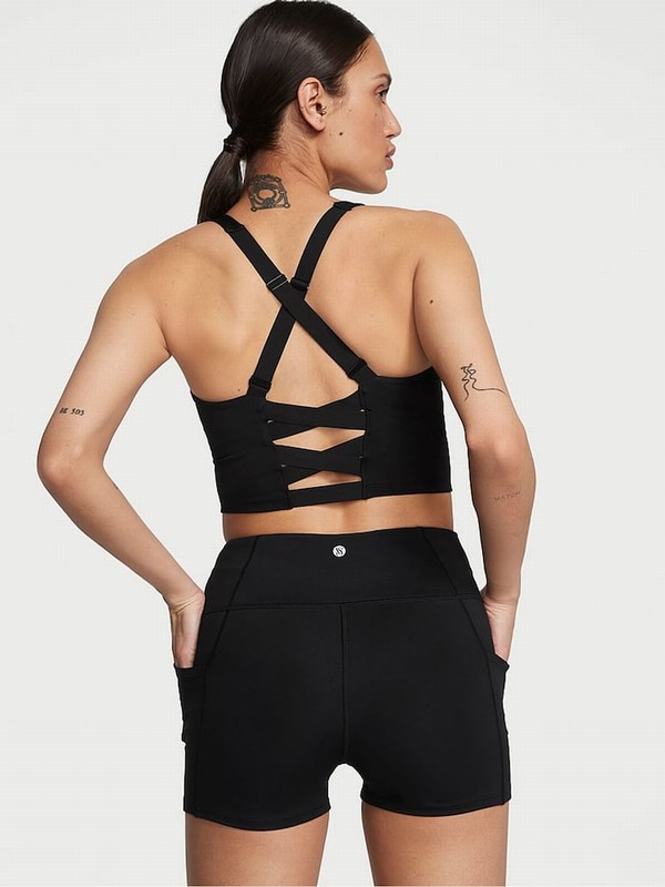 Black Victoria Secret VS Essential 3'' Cycling Shorts | PAFID0749