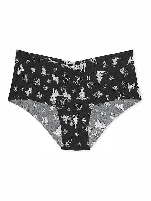 Black Victoria Secret Winter Cheeky Underwear | JKWSY8405