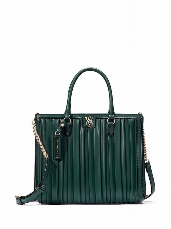 Black / Dark Green Victoria Secret Ivy Crossbody Satchel Crossbody Bags | XGEJK0972