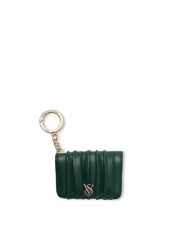 Black / Dark Green Victoria Secret Ivy Foldable Card Case Keyrings | WDVLX4235