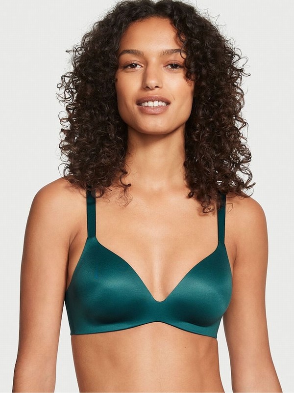 Black / Dark Green Victoria Secret Ivy Infinity Flex Bras | SJOZM1735