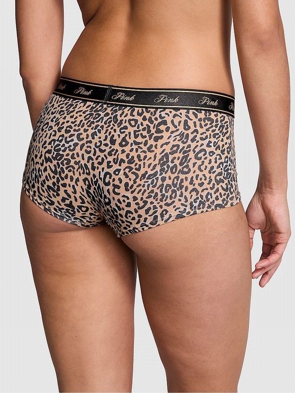 Black / Leopard / Burgundy / Pink Victoria Secret Black/Leopard/Burgundy/Short Logo 5 Pack Underwear | VMKYA8259