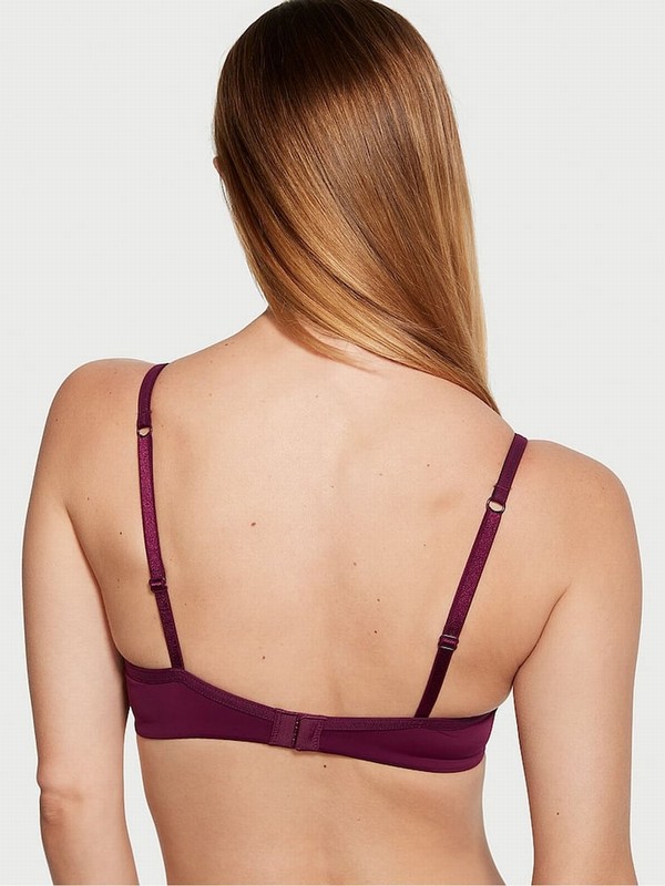 Black / Red Victoria Secret Kir With Mini Logo Non WiLightly Lined Bras | CDFSV3076