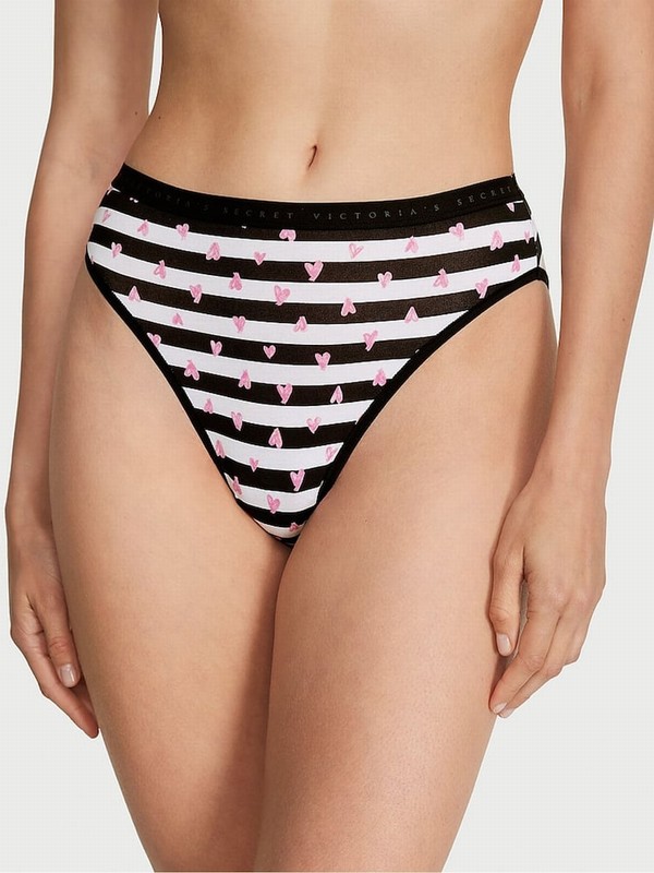 Black / White / Grey / Pink Victoria Secret Brief Logo 7 Pack Underwear | JAVQI3259