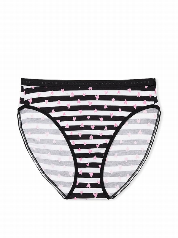 Black / White / Grey / Pink Victoria Secret Brief Logo 7 Pack Underwear | JAVQI3259