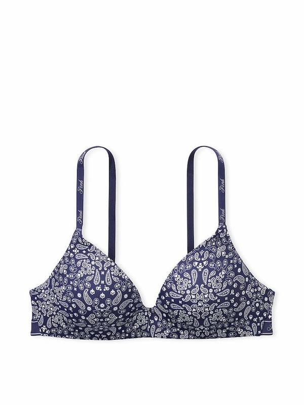 Blue Victoria Secret Bandana Non WiPush Up Bras | AFLUH0146