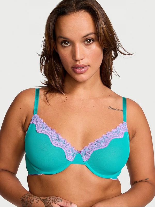 Blue Victoria Secret Capri Sea Unlined Demi Bras | BLHSD3105