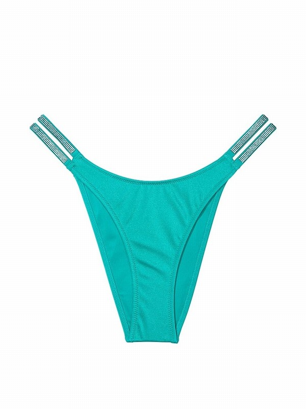 Blue Victoria Secret Capri Seazilian Shine Strap Bikini Bottom | TPMVH6253