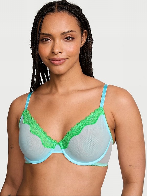 Blue Victoria Secret Cool Down Unlined Demi Bras | WIXEH0872