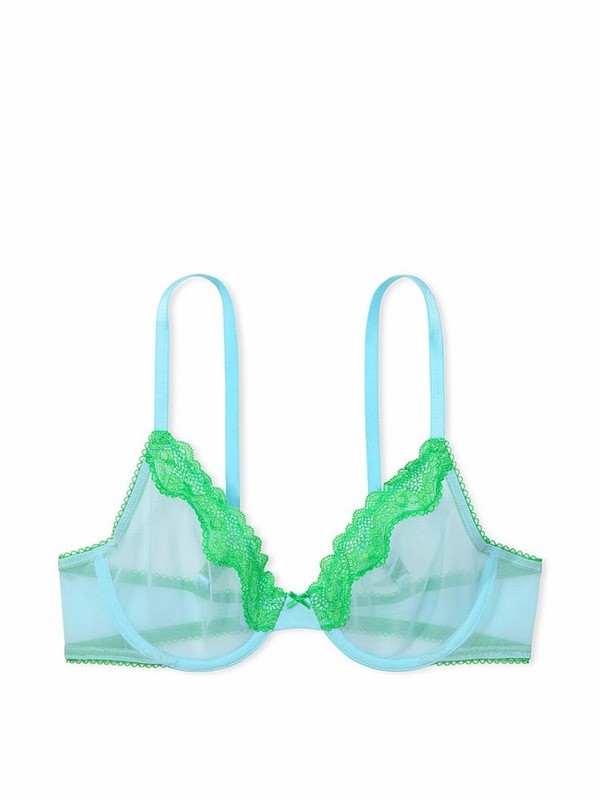 Blue Victoria Secret Cool Down Unlined Demi Bras | WIXEH0872