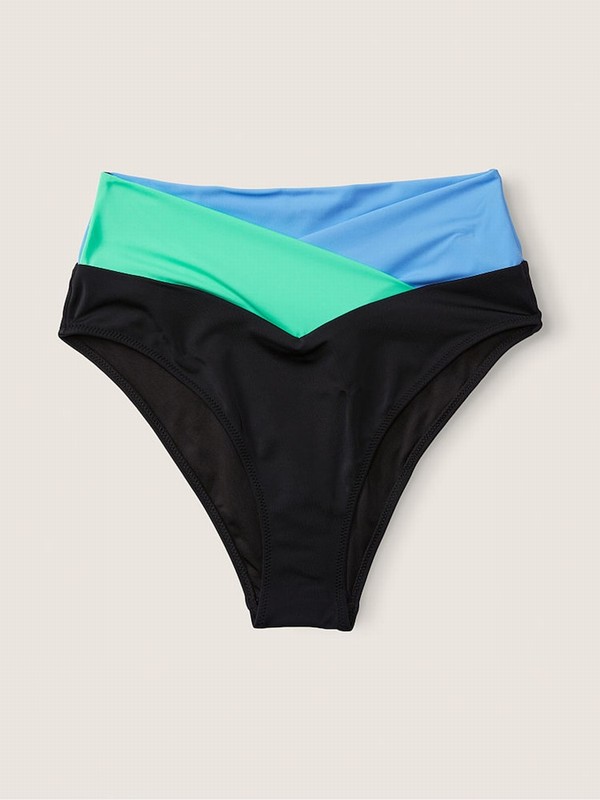 Blue Victoria Secret Cornflower Colour Block Cross Over Bikini Bottom | CIJGO7038