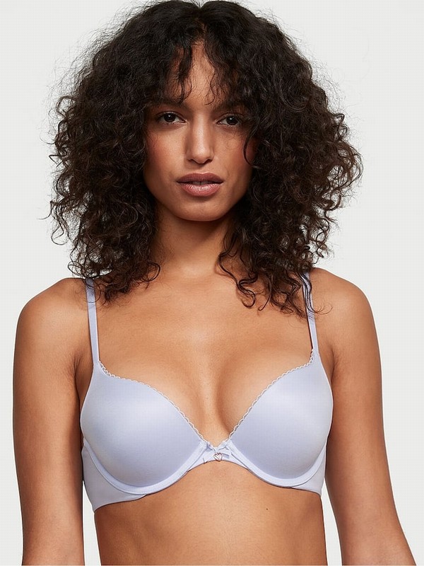 Blue Victoria Secret Crescent Demi Bras | YXQDG8963