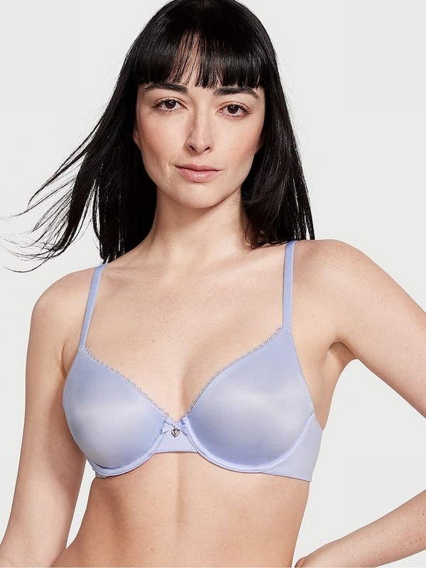 Blue Victoria Secret Crescent Demi Invisible Lift Minimiser Bras | JBFDW7246