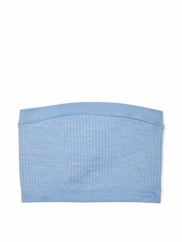 Blue Victoria Secret Denim Seamless Strapless Low Impactlette Bras | WFXEZ2387