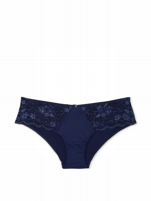 Blue Victoria Secret Ensign Lace Hipster Underwear | KGEUQ6475