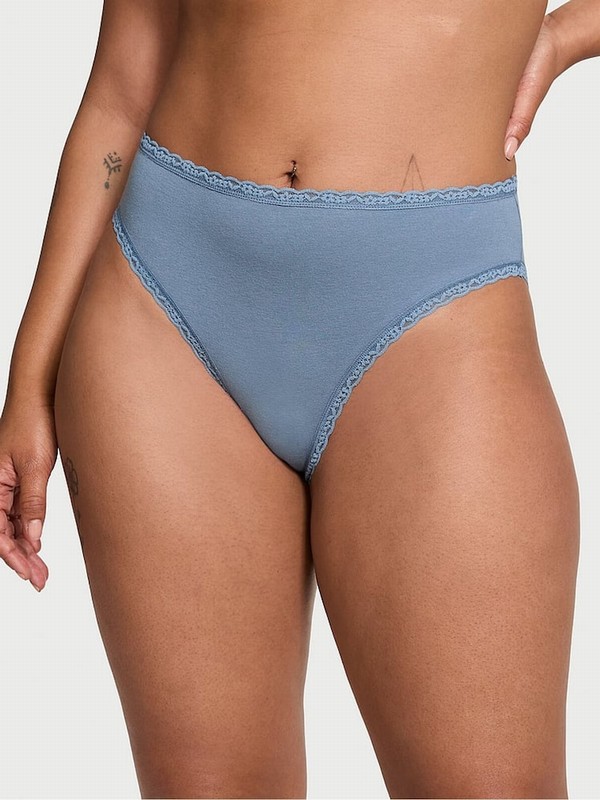 Blue Victoria Secret Faded Denim Brief Underwear | HKPJR1046