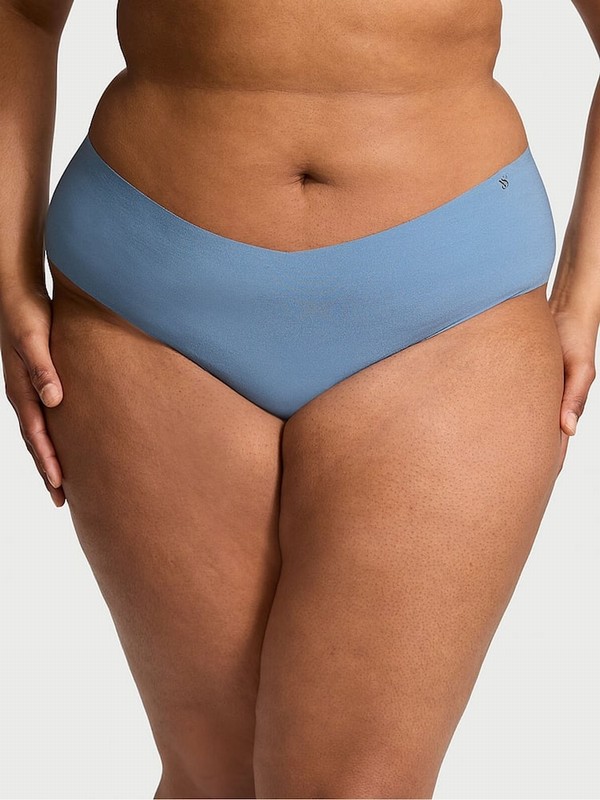 Blue Victoria Secret Faded Denim Hipster Underwear | JGADN5672