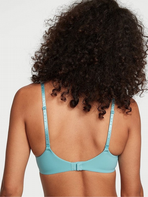 Blue Victoria Secret Fountain Rib Full Cup Push Up Bras | EDBQR7593