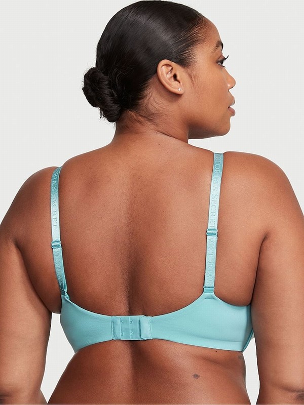 Blue Victoria Secret Fountain Rib Non WiLightly Lined Bras | QKDLP3265