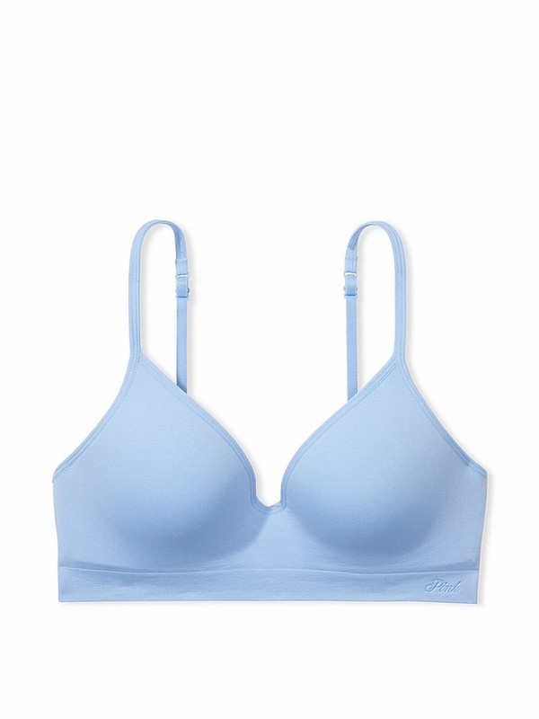 Blue Victoria Secret Harbor Seamlesslette Bras | GIRPH4256